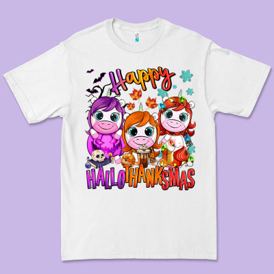 Happy Hallothanksmas Unicorns Premium Tee Designed By Nancycooperartshop