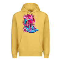 Antique Gold valentine cowboy boots and hat olivia Premium Hoodie - OliviaCreatesArt