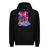 Black valentine cowboy boots and hat olivia Premium Hoodie - OliviaCreatesArt