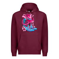Burgundy valentine cowboy boots and hat olivia Premium Hoodie - OliviaCreatesArt