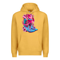 Mustard valentine cowboy boots and hat olivia Premium Hoodie - OliviaCreatesArt