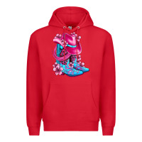 Red valentine cowboy boots and hat olivia Premium Hoodie - OliviaCreatesArt