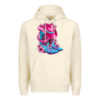 Sandshell valentine cowboy boots and hat olivia Premium Hoodie - OliviaCreatesArt