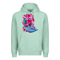 Seafoam valentine cowboy boots and hat olivia Premium Hoodie - OliviaCreatesArt