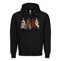 Black rocking around the christmas tree Zipper Hoodie - CowGirlArtShop