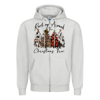 Dove Grey rocking around the christmas tree Zipper Hoodie - CowGirlArtShop