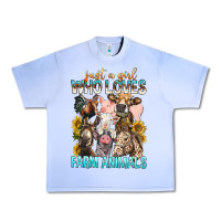 Grape Ice Just A Girl Who Loves Farm Animals Urban Heavy Tee - BundleAndBundleShop