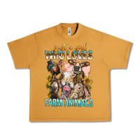 Peanut Butter Just A Girl Who Loves Farm Animals Urban Heavy Tee - BundleAndBundleShop