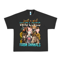 Pigment Black Just A Girl Who Loves Farm Animals Urban Heavy Tee - BundleAndBundleShop