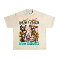 Just A Girl Who Loves Farm Animals Urban Heavy Tee | Teevron