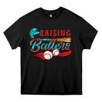 Black raising ballers Heavy Core Tee - NancyCooperArtShop