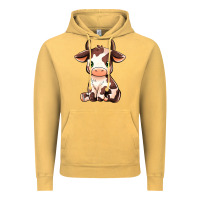 Vintage Mustard Baby Brown Cow Vintage Hoodie - MaliasSmallBusiness