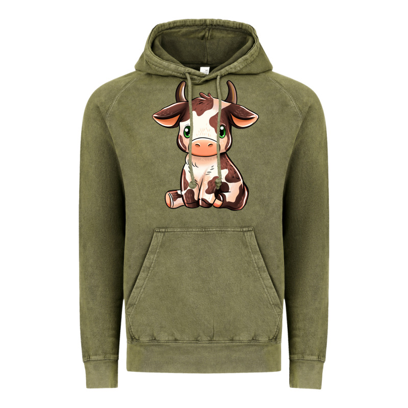 Baby Brown Cow Vintage Hoodie by MaliasSmallBusiness | Teevron
