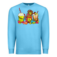 Ocean Blue Softball Coffee Cups Premium Sweatshirt - FaDigitalArtStudio