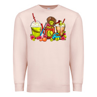 Pale Pink Softball Coffee Cups Premium Sweatshirt - FaDigitalArtStudio
