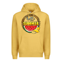 Antique Gold hello summer watermelon Premium Hoodie - JahusDesignShop