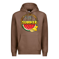 Chestnut hello summer watermelon Premium Hoodie - JahusDesignShop