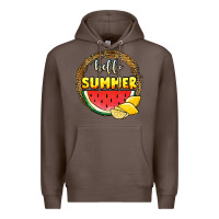 Coffee hello summer watermelon Premium Hoodie - JahusDesignShop
