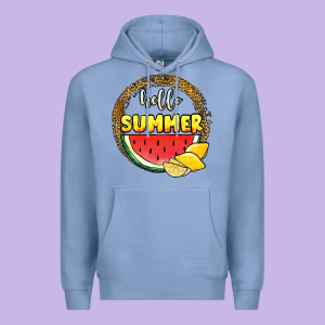 Hello Summer Watermelon Premium Hoodie Designed By Jahusdesignshop