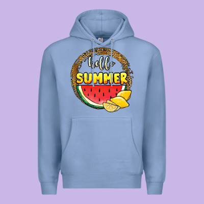 Hello Summer Watermelon Premium Hoodie Designed By Jahusdesignshop