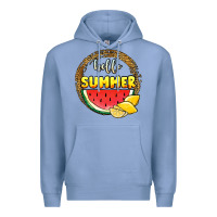 Colony Blue hello summer watermelon Premium Hoodie - JahusDesignShop