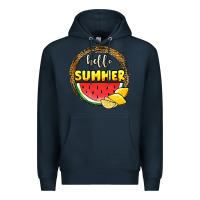 Navy hello summer watermelon Premium Hoodie - JahusDesignShop