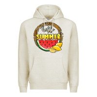 Oatmeal Heather hello summer watermelon Premium Hoodie - JahusDesignShop