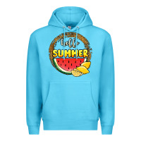 Ocean Blue hello summer watermelon Premium Hoodie - JahusDesignShop