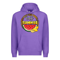 Purple hello summer watermelon Premium Hoodie - JahusDesignShop