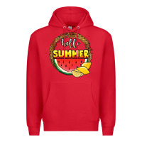Red hello summer watermelon Premium Hoodie - JahusDesignShop