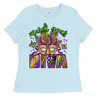 Baby Blue mardi gras diva Ladies Tee - Jasminsmagicworld