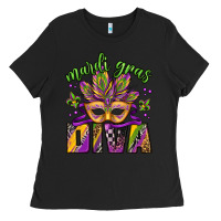Black mardi gras diva Ladies Tee - Jasminsmagicworld
