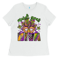 White mardi gras diva Ladies Tee - Jasminsmagicworld