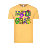 Vintage Mustard Mardi Gras Carnaval Mask Vintage Tee - BundleAndBundleShop