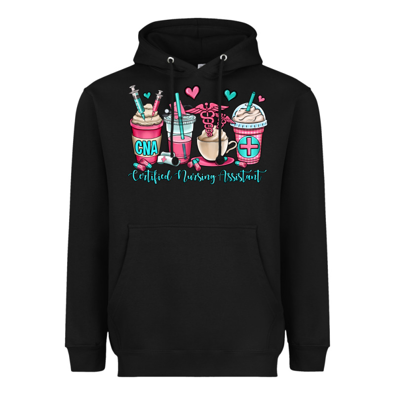 Cna Certified Nursing Assistant Coffee Cups Heavyweight Hoodie by OliviaCreatesArt | Teevron
