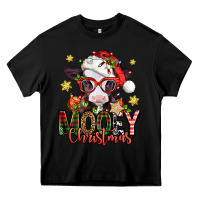 Black mooey christmas baby calf Heavy Core Tee - Jasminsmagicworld