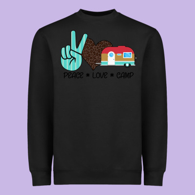 Peace Love Camp Heavyweight Sweatshirt Designed By Bettercallsaul