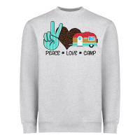 Heather Grey Peace Love Camp Heavyweight Sweatshirt - Bettercallsaul