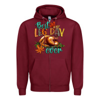 Burgundy best leg day ever Zipper Hoodie - CowGirlArtShop