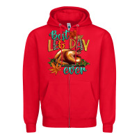 Red best leg day ever Zipper Hoodie - CowGirlArtShop