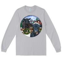 Moon Dust Black Angus Cattle and Calf Christmas Long Sleeve Tee - RanaPortraitStore