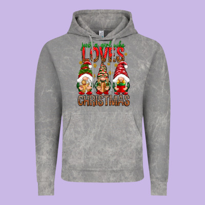 Just A Girl Who Loves Christmas Vintage Hoodie Designed By Nancycooperartshop