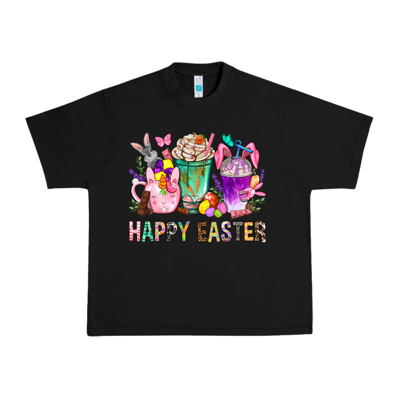 Happy Easter Coffee Cups With Bunny Urban Heavy Tee by BundleAndBundleShop | Teevron