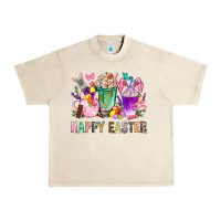 Sandshell Happy Easter Coffee Cups With Bunny Urban Heavy Tee - BundleAndBundleShop