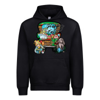 Black Happy Easter Urban Hoodie - CowhideDigitalArt