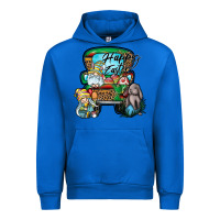 Cobalt Happy Easter Urban Hoodie - CowhideDigitalArt