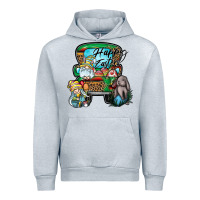 Heather Grey Happy Easter Urban Hoodie - CowhideDigitalArt