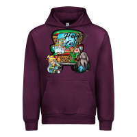 Mauve Wine Happy Easter Urban Hoodie - CowhideDigitalArt
