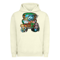 Pigment Pistachio Happy Easter Urban Hoodie - CowhideDigitalArt