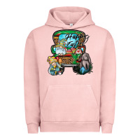 Pigment Salmon Happy Easter Urban Hoodie - CowhideDigitalArt